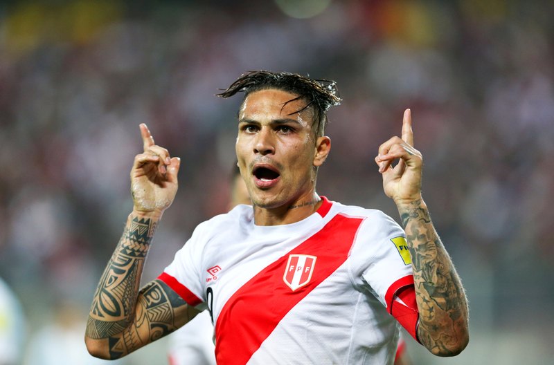 Paolo Guerrero celebrates after scoring for Peru in the World Cup qualifier against Argentina in Lima October 6, 2017. u00e2u20acu201d Reuters pic 