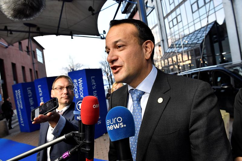 Irelandu00e2u20acu2122s Prime minister Leo Varadkar arrives for the EU Social Summit for Fair Jobs and Growth in Gothenburg, Sweden November 17, 2017. u00e2u20acu201d Picture by TT News Agency/Jonas Ekstromer/via Reuters