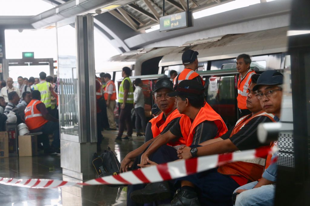 Train services between Joo Koon and Tuas Link stations will be suspended for at least a day. u00e2u20acu201d Picture by Koh Mui Fong/TODAY 