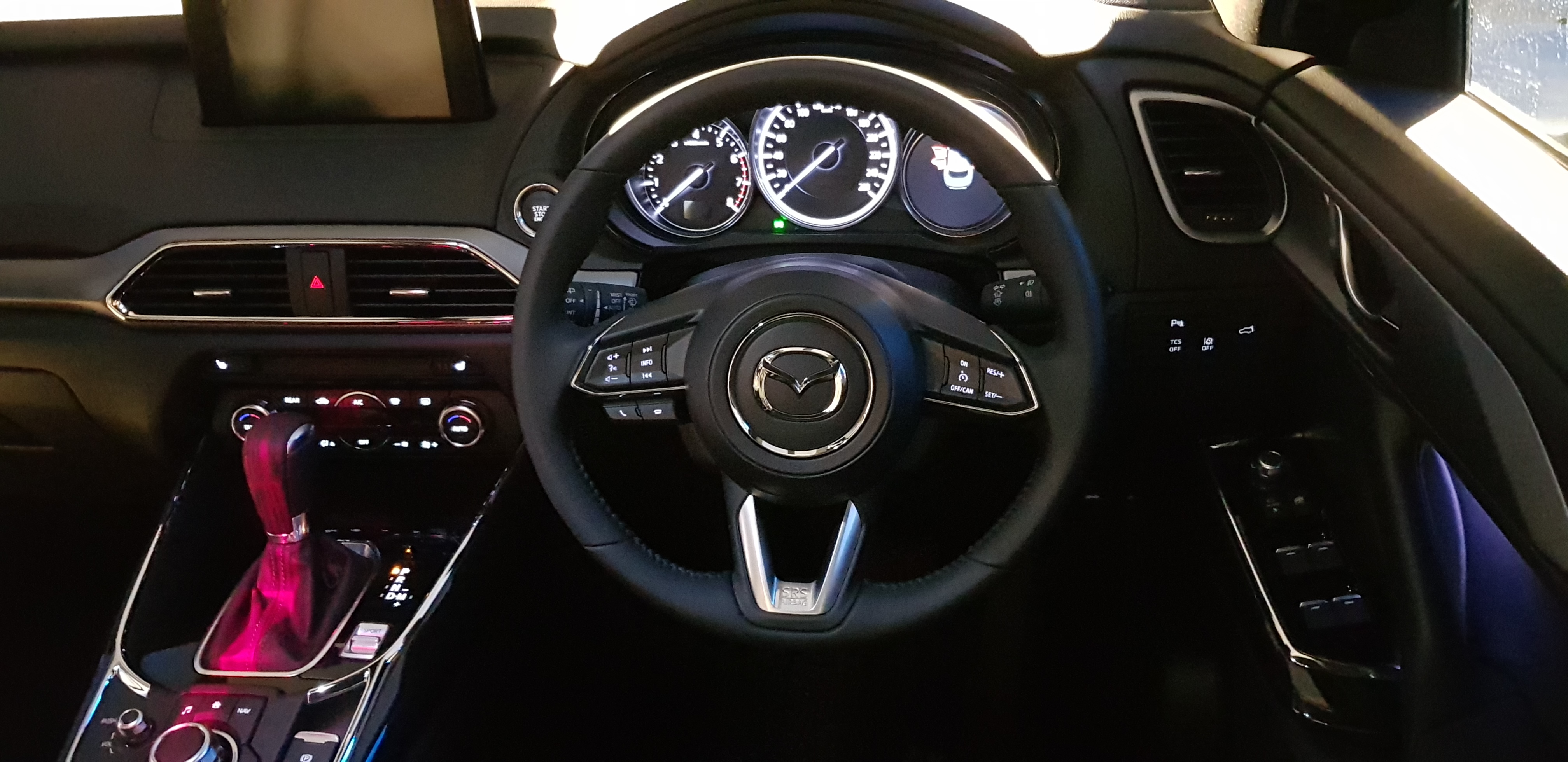 The Mazda CX-9 SUV is a 7-seater SUV, and  is powered by a Skyactiv 2.5 litre turbocharged gasoline engine delivering a highly respectable 228 horsepower and 420 Nm of torque. u00e2u20acu201d Picture by YS Khong