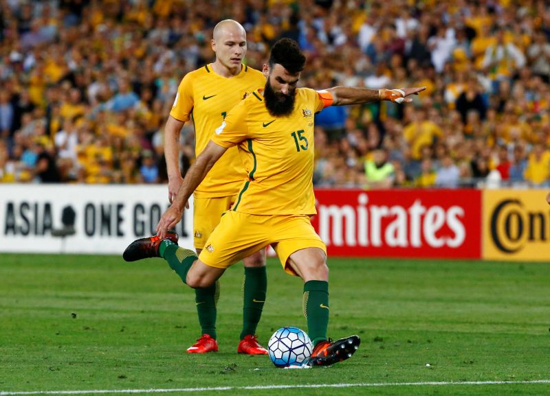 Australiau00e2u20acu2122s Mile Jedinak scores from a free kick against Honduras at the ANZ Stadium, Sydney November 15, 2017. u00e2u20acu201d Reuters pic