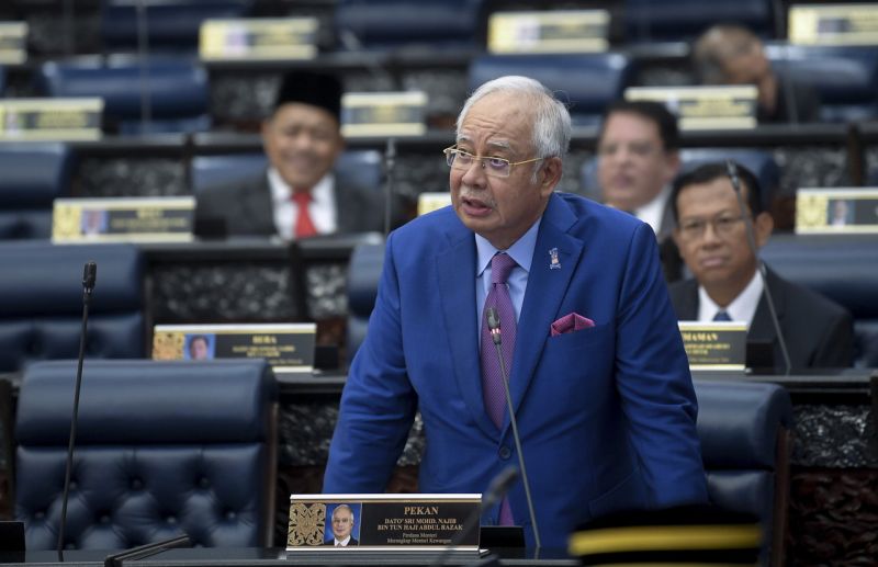 Datuk Seri Najib Razak speaks during the Ministersu00e2u20acu2122 Question Time at the Dewan Rakyat today. u00e2u20acu2022 Bernama pic