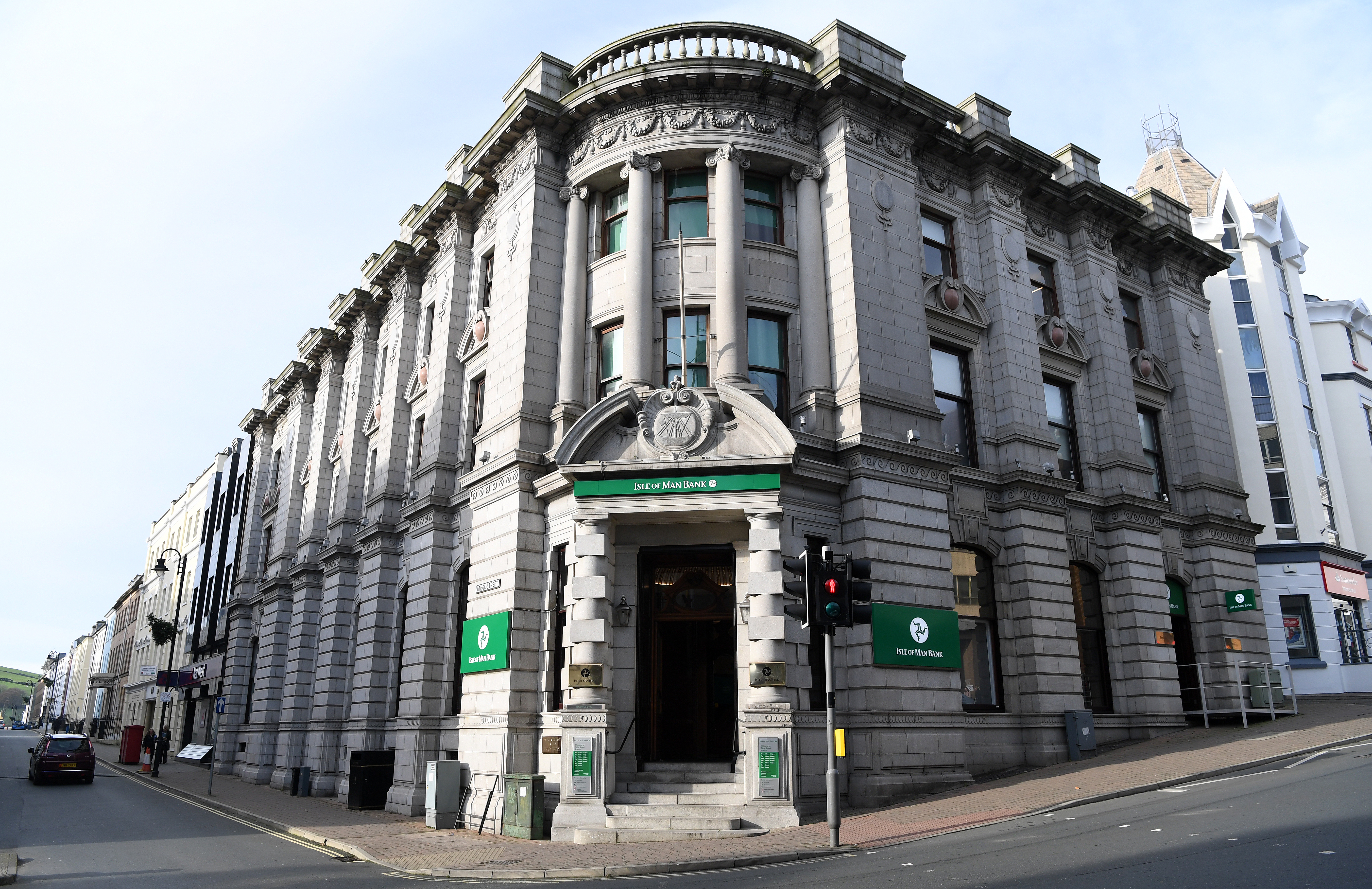 The Isle of Man Bank is pictured in Douglas on the Isle of Man, an island in the Irish Sea off of the west coast England, on November 8, 2017. - AFP pic 