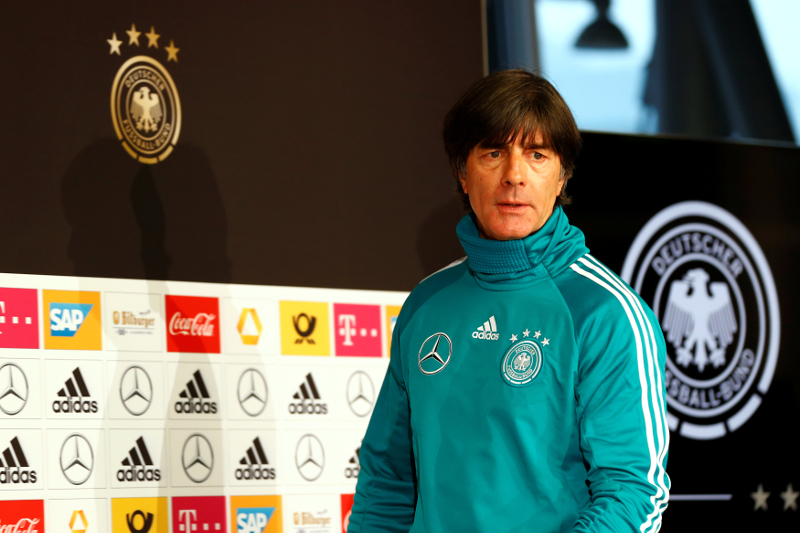 Germany coach Joachim Low during the press conference in Berlin November 9, 2017. u00e2u20acu201d Reuters pic