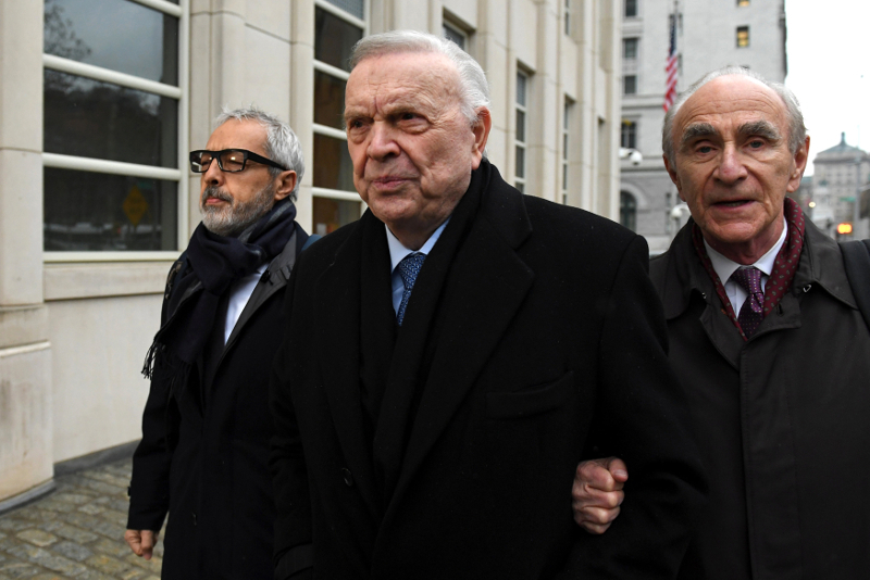 Former head of Brazilian Football Confederation (CBF) Jose Maria Marin, arrives for opening arguments of the Fifa bribery trial at the Brooklyn Federal Courthouse in New York November 13, 2017. u00e2u20acu201d Reuters pic