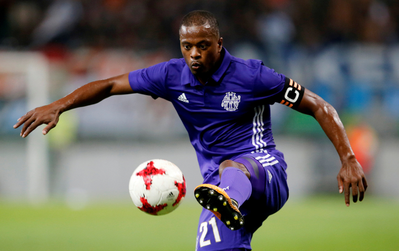 Olympique Marseilleu00e2u20acu2122s Patrice Evra in action during the Europa League playoffs against NK Domzale at Lubljana August 17, 2017. u00e2u20acu201d Reuters pic