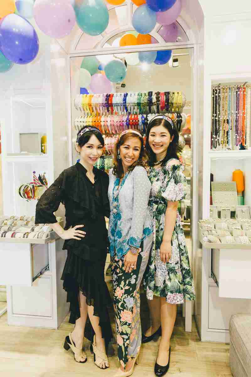 Tengku Zatashah (centre) with Sereni Linggi (left) and Shen-Tel Lee who are the founders of Sereni & Shentel.