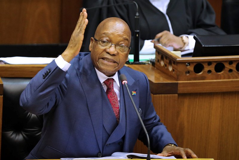 South African President Jacob Zuma gestures as he addresses the parliament in Cape Town November 2, 2017. u00e2u20acu201d Reuters pic
