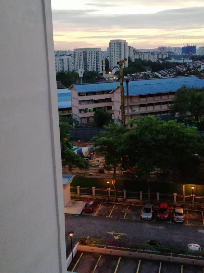 Phase 1 of the project site is seen here in between Tiara Faber's parking lots and one of the three neighbouring schools. — Picture courtesy of Protect Taman Desa