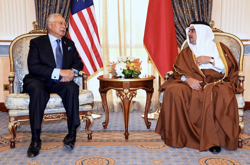 Prime Minister Datuk Seri Najib Tun Razak has an audience with Bahrainu00e2u20acu2122s Crown Prince, Deputy Supreme Commander and First Deputy Prime Minister Prince Salman bin Hamad Al Khalifa at Ghudaibiya Palace in Manama, December 16, 2017. u00e2u20acu201d Bernama pic