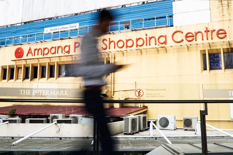 An exterior view of the Ampang Park shopping mall.