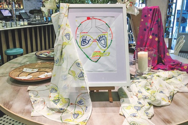 The Alien scarf was created based on an original painting by Abu Bakar. 
