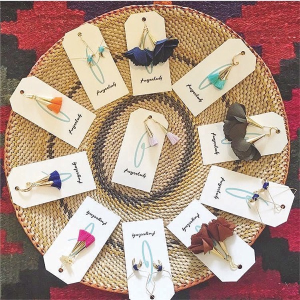 The earrings are handmade by Ekhlas, Hanin and Abeera under the guidance of Turner of Frankitas boutique. — Picture via Instagram/@fugee_lah