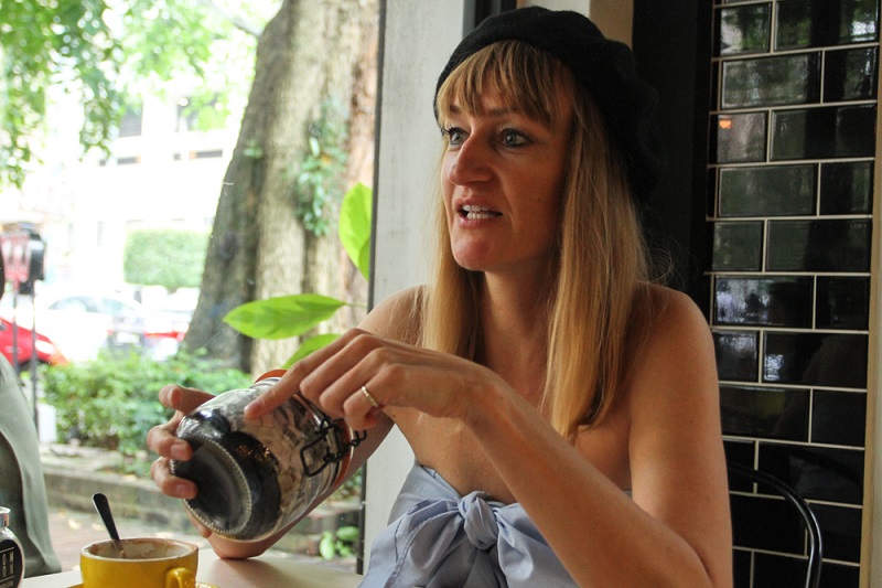 Bea Johnson shows her zero waste jar during the interview about her zero waste lifestyle at the Zero Waste Malaysia event in Kuala Lumpur. u00e2u20acu201d Picture by Shafwan Zaidon