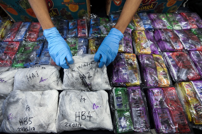 Some of the confiscated drugs found during a drug bust earlier this week, in Kuala Lumpur December 29, 2017. u00e2u20acu201d Picture by Ahmad Zamzahuri