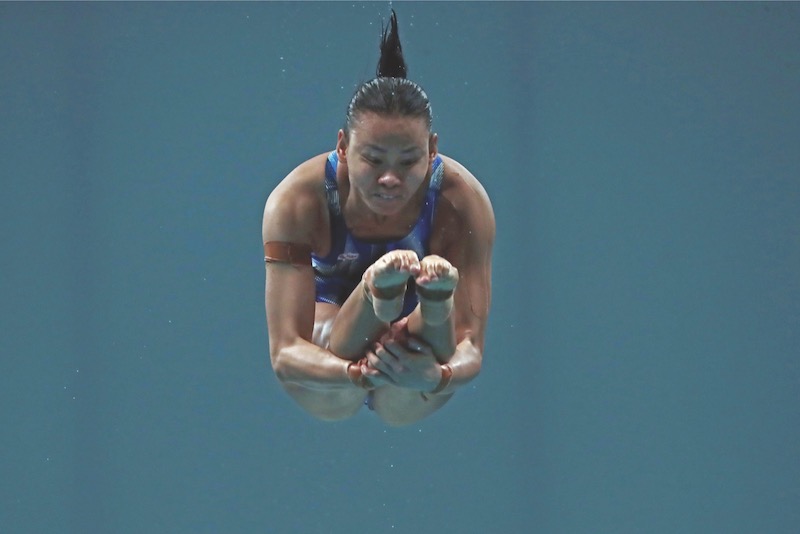 Pandelela in the womenu00e2u20acu2122s 10m platform final at the 2017 World Championships in Budapest on July 19. u00e2u20acu201d  AFP pic