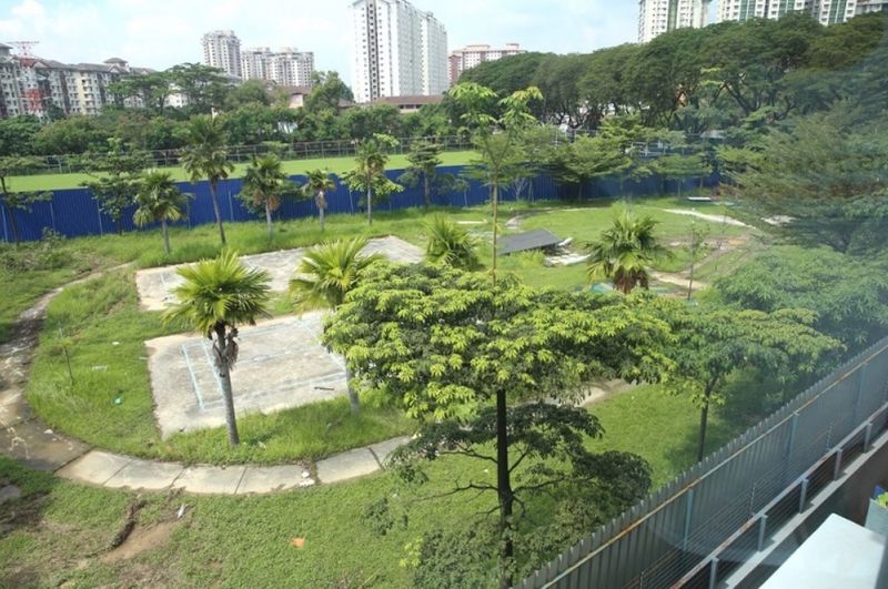 General view of the playground area which is now hoarded up and expected to be converted into a condominium block in Taman Desa, Kuala Lumpur. November 18, 2017. — Picture by Choo Choy May
