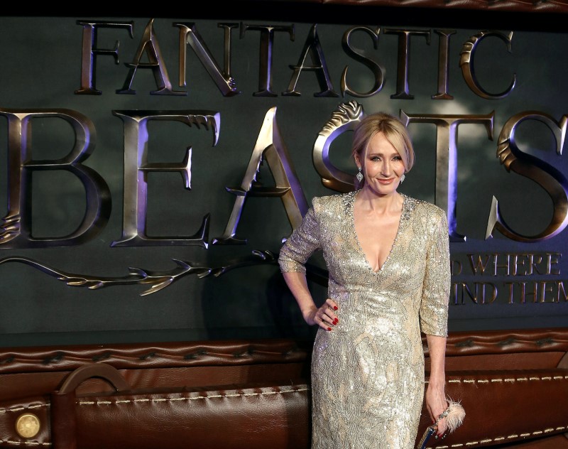 JK Rowling poses as she arrives for the European premiere of the film 'Fantastic Beasts and Where to Find Them' at Cineworld Imax, Leicester Square in London, Britain November 15, 2016. u00e2u20acu201d Reuters pic