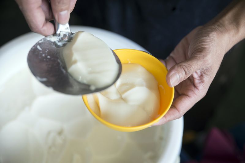 Silky smooth beancurd pudding or tauhua at Bean Milk Trading.
