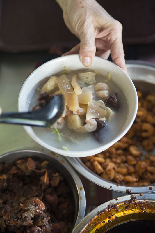 The Penang white curry mee at the Old Market Food Court.