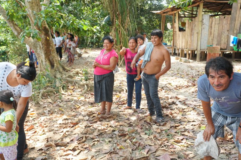 Villagers in the indigenous community of Diamante gather to view a group of isolated Mashco Piro from across the nearby Alto Madre de Dios River, Peru on September 3, 2017. u00e2u20acu2022 Reuters pic