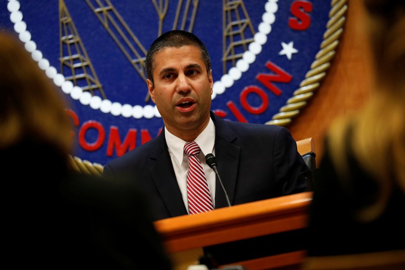 Chairman Ajit Pai speaks ahead of the vote on the repeal of so called net neutrality rules at the Federal Communications Commission in Washington December 14, 2017. u00e2u20acu201d Reuters pic