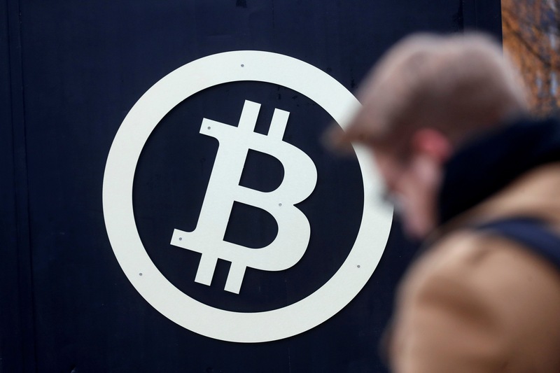 A bitcoin sign is seen during Riga Comm 2017, a business technology and innovation fair in Riga, Latvia November 9, 2017. u00e2u20acu201d Reuters pic
