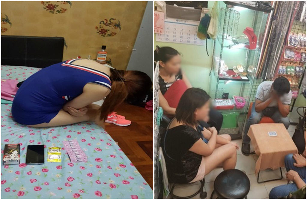 Of the 32 arrested, 18 women were arrested for suspected involvement in providing sexual services at private apartments and hotels. u00e2u20acu201d Picture courtesy of SPF