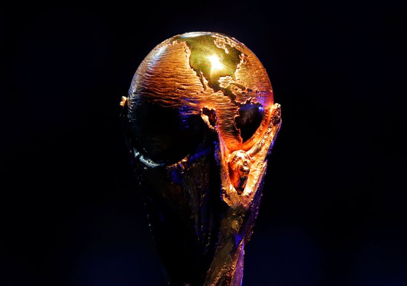 General view of the Fifa World Cup trophy during the draw in Moscow December 1, 2017. u00e2u20acu2022 Reuters pic