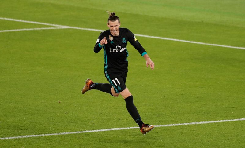 Real Madridu00e2u20acu2122s Gareth Bale celebrates after scoring the second goal against Al Jazira. u00e2u20acu2022 Reuters pic