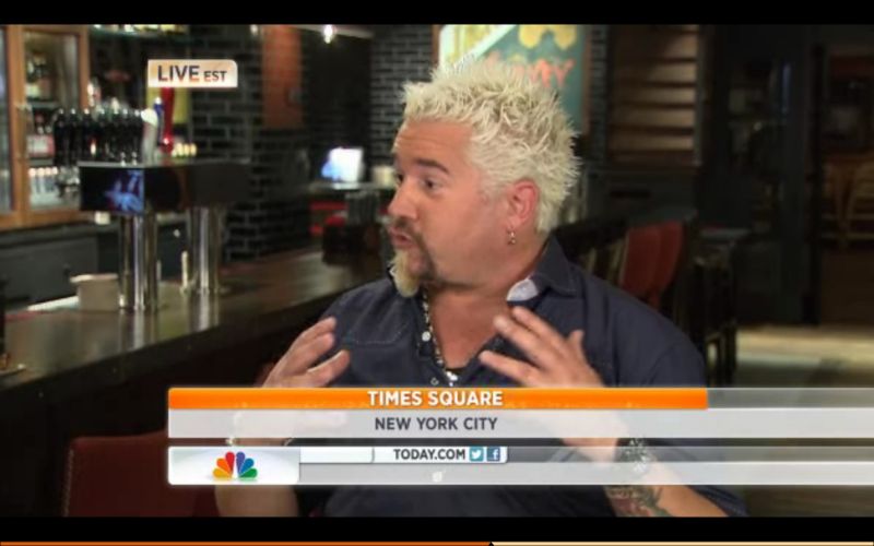 Guy Fieri speaking on 'Today' about his Times Square restaurant after a scathing New York Times review. u00e2u20acu2022 AFP pic