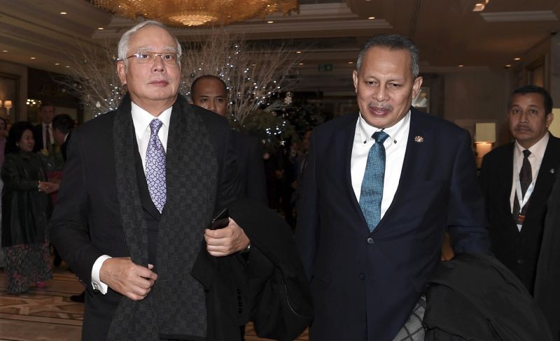 Datuk Seri Najib Razak is seen with Malaysian Ambassador to Turkey Datuk Abd Razak Abdul Wahab in Istanbul. u00e2u20acu2022 Bernama pic