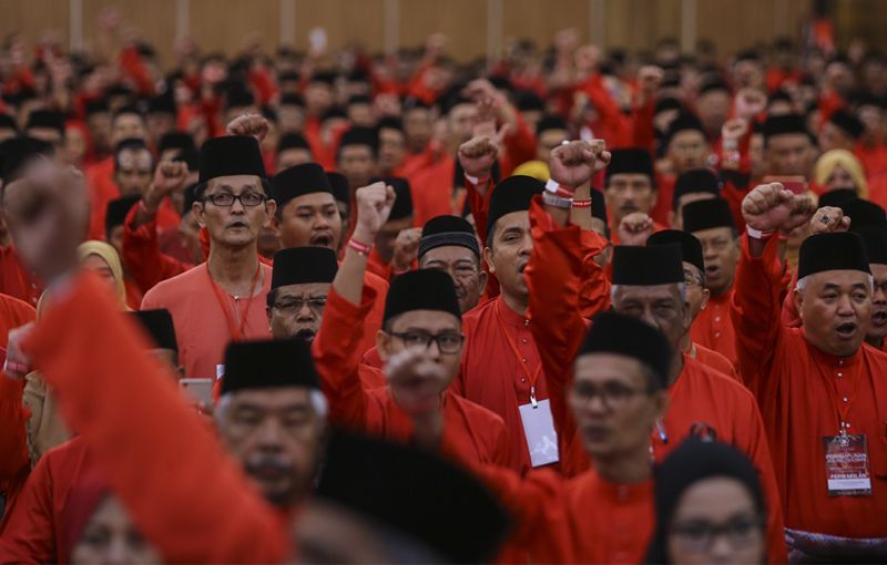 PPBM members at the partyu00e2u20acu2122s first annual general meeting in Shah Alam December 30, 2017. u00e2u20acu2022 Picture by Azneal Ishak
