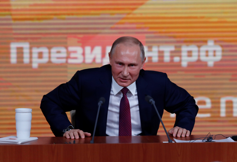Russian President Vladimir Putin speaks during his annual end-of-year news conference in Moscow December 14, 2017. u00e2u20acu201d Reuters pic