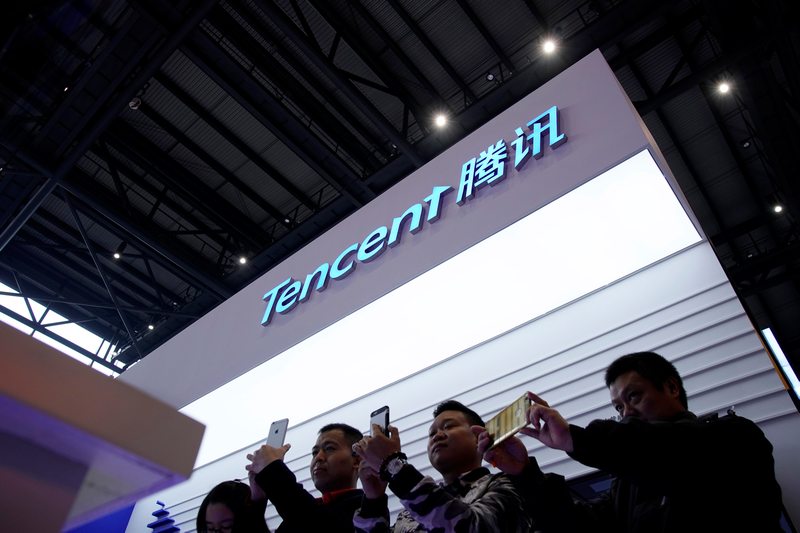 A Tencent sign is seen during the fourth World Internet Conference in Wuzhen, Zhejiang province December 4, 2017. u00e2u20acu201d Reuters pic