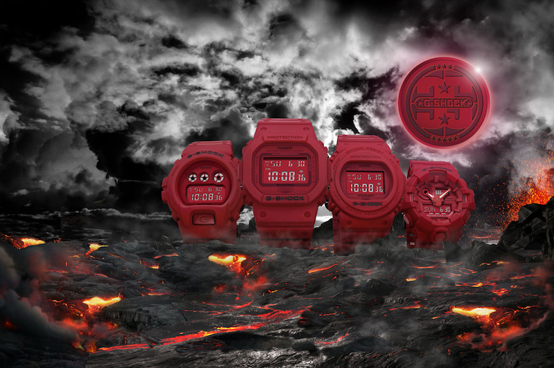 The New 35th Anniversary Limited Edition RED OUT Series by G-SHOCK. u00e2u20acu201d Picture courtesy of G-SHOCK