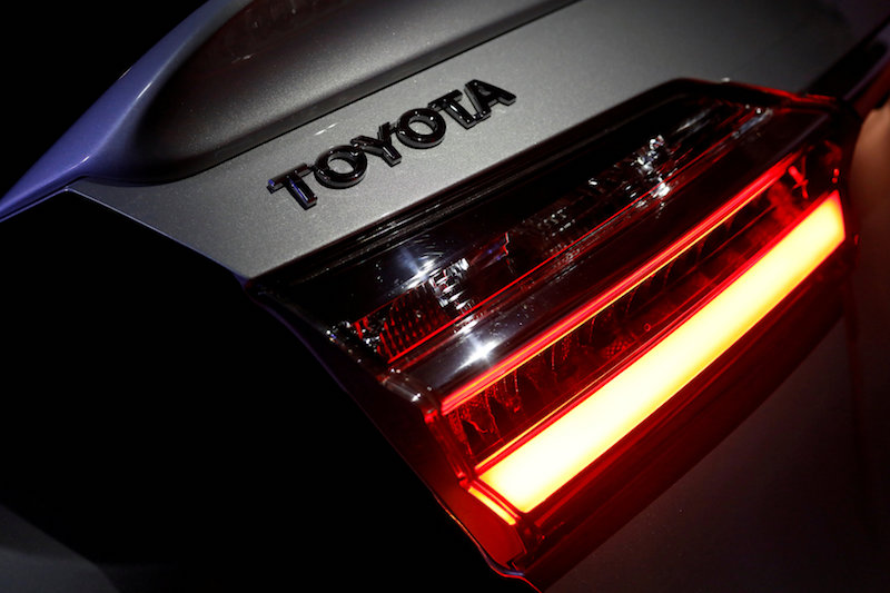The logo of Toyota Motor Corp is seen on a company's Corolla car in Caracas October 25, 2017. u00e2u20acu201d Reuters pic