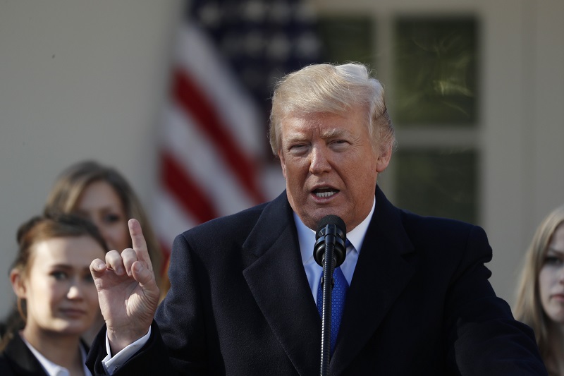 US President Donald Trump addresses the annual March for Life rally, taking place on the nearby National Mall, from the White House Rose Garden in Washington January 19, 2018. u00e2u20acu201d Reuters pic