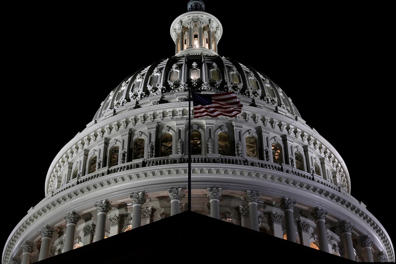 US Capitol is seen shortly after beginning of the Government shutdown in Washington January 20, 2018. u00e2u20acu201d Reuters pic