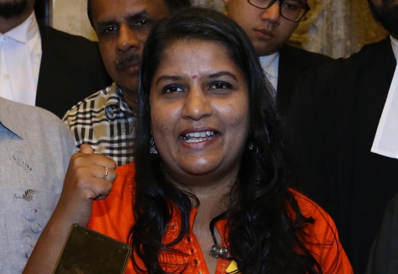M. Indira Gandhi speaks to reporters at the Federal Court in Putrajaya January 29, 2018. u00e2u20acu201d Picture by Zuraneeza Zulkifli