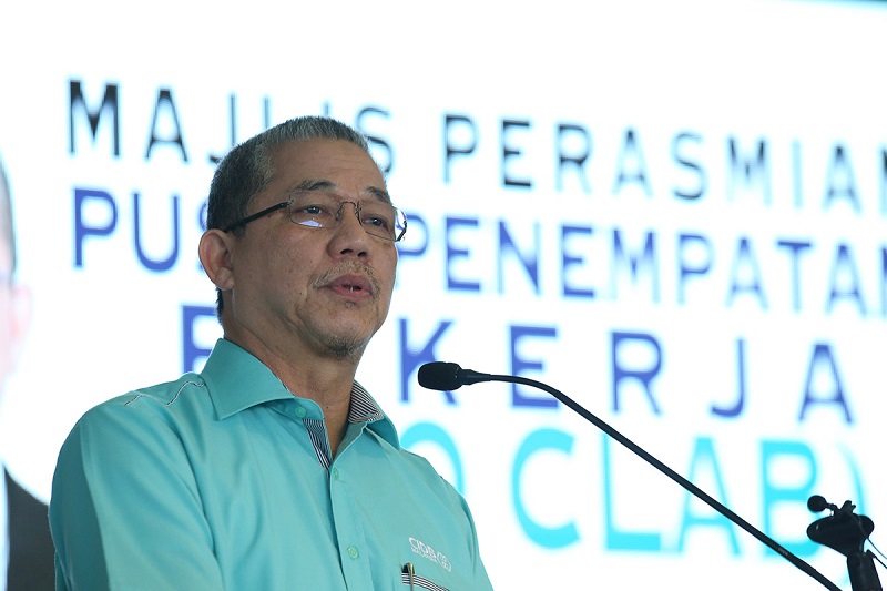Works Minister Datuk Fadillah Yusof speaks during the opening ceremony for the Centralised Labour Quarters in Sungai Buloh January 18, 2018. u00e2u20acu201d Picture by Azinuddin Ghazali