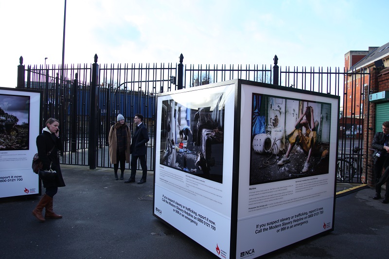 Visitors attend the u00e2u20acu02dcInvisible Peopleu00e2u20acu2122 exhibition in South London January 5, 2018. u00e2u20acu201d Thomson Reuters Foundation pic