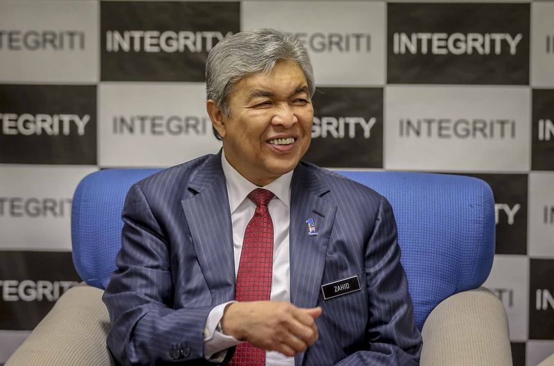 Deputy Prime Minister Datuk Seri Dr Ahmad Zahid Hamidi speaking during a press conference at the Malaysian Institute of Integrity in Kuala Lumpur on January 16, 2018. u00e2u20acu201d Picture by Firdaus Latif