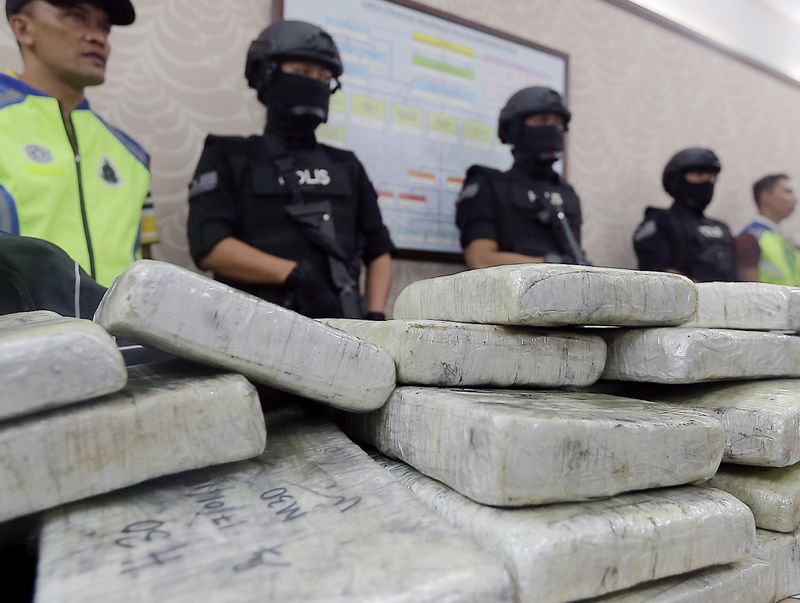 The various types of drugs seized from the syndicate based in Ipoh following the arrest of eight people including a Sri Lankan man, January 18, 2018. u00e2u20acu201d Picture by Farhan Najib