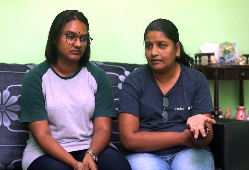 Indira Gandhi and her daughter Tevi Darsiny say they cannot forgive Muhammad Riduan Abdullah for what he has done to the family, January 30, 2018. u00e2u20acu201d Picture by Farhan Najib