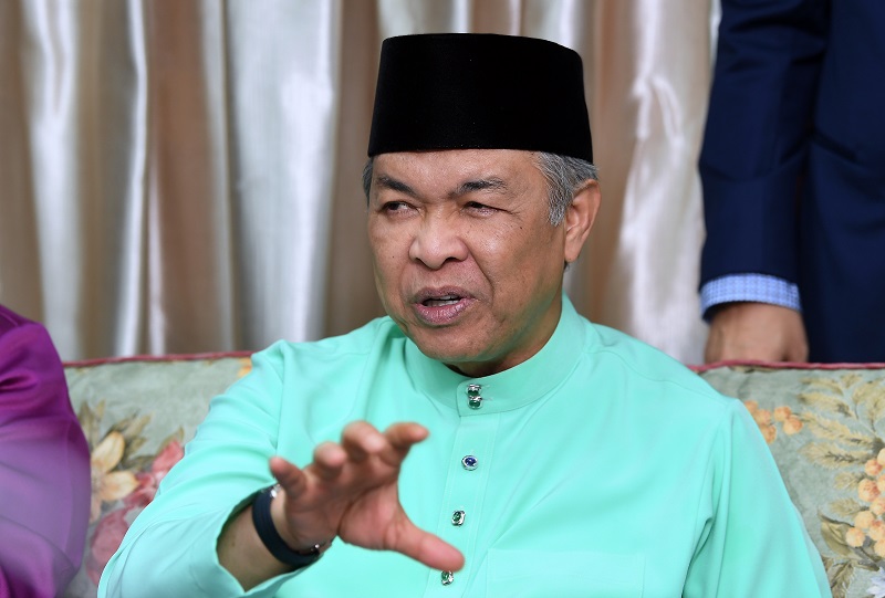 Timbalan Perdana Menteri Datuk Seri Ahmad Zahid Hamidi pada sidang media selepas beliau melawat Briged Tengah Pasukan Gerakan Am (PGA) Cheras 26 Januari, 2018. u00e2u20acu201d Foto Bernama