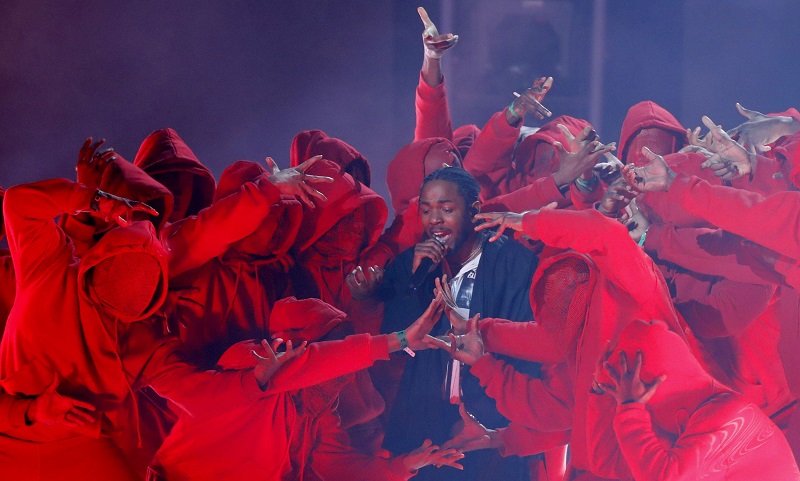 Kendrick Lamar performs a medley at the 60th Annual Grammy Awards in New York January 29, 2018. u00e2u20acu201d Reuters pic