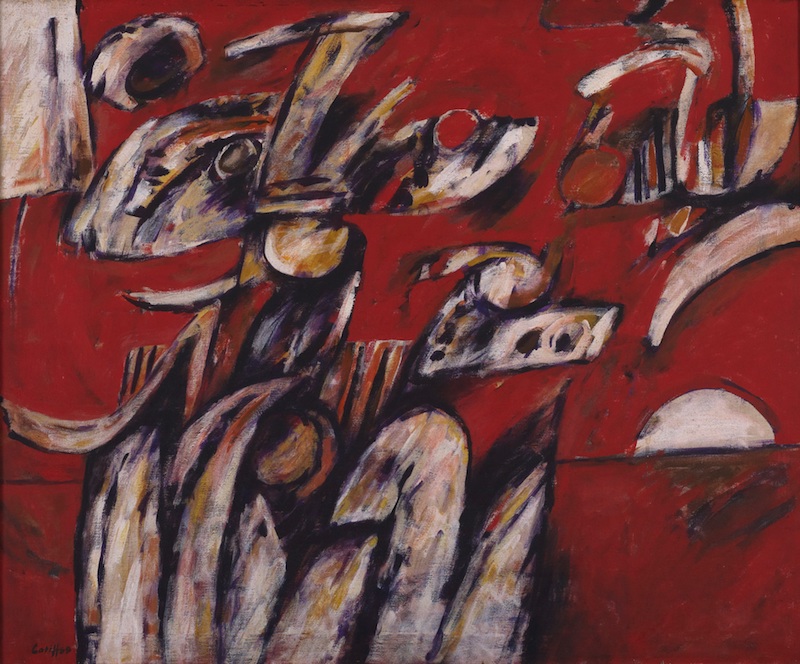 The artwork ‘Malam Merah’ by Latiff Mohidin. — Picture courtesy of National Gallery Singapore