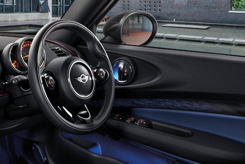 The new Mini Clubman Sterling Edition features a leather steering wheel. 