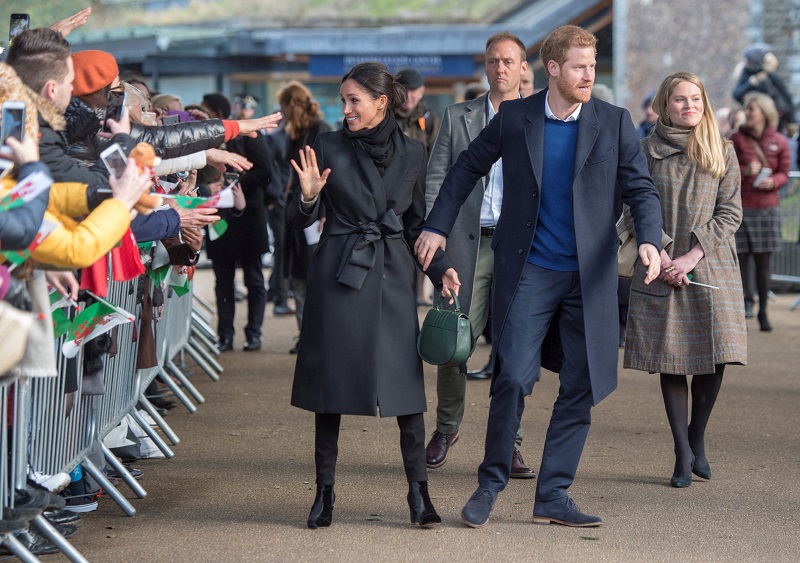 Britain's Prince Harry's and his fiancee Meghan Markle visit Cardiff Castle in Cardiff, Britain, January 18, 2018. — Reuters pic